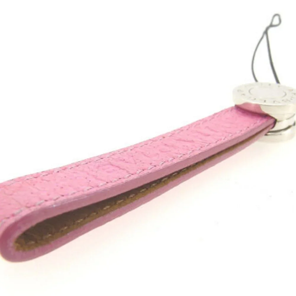 Bvlgari Cell phone strap Silver Pink Woman Authentic Used